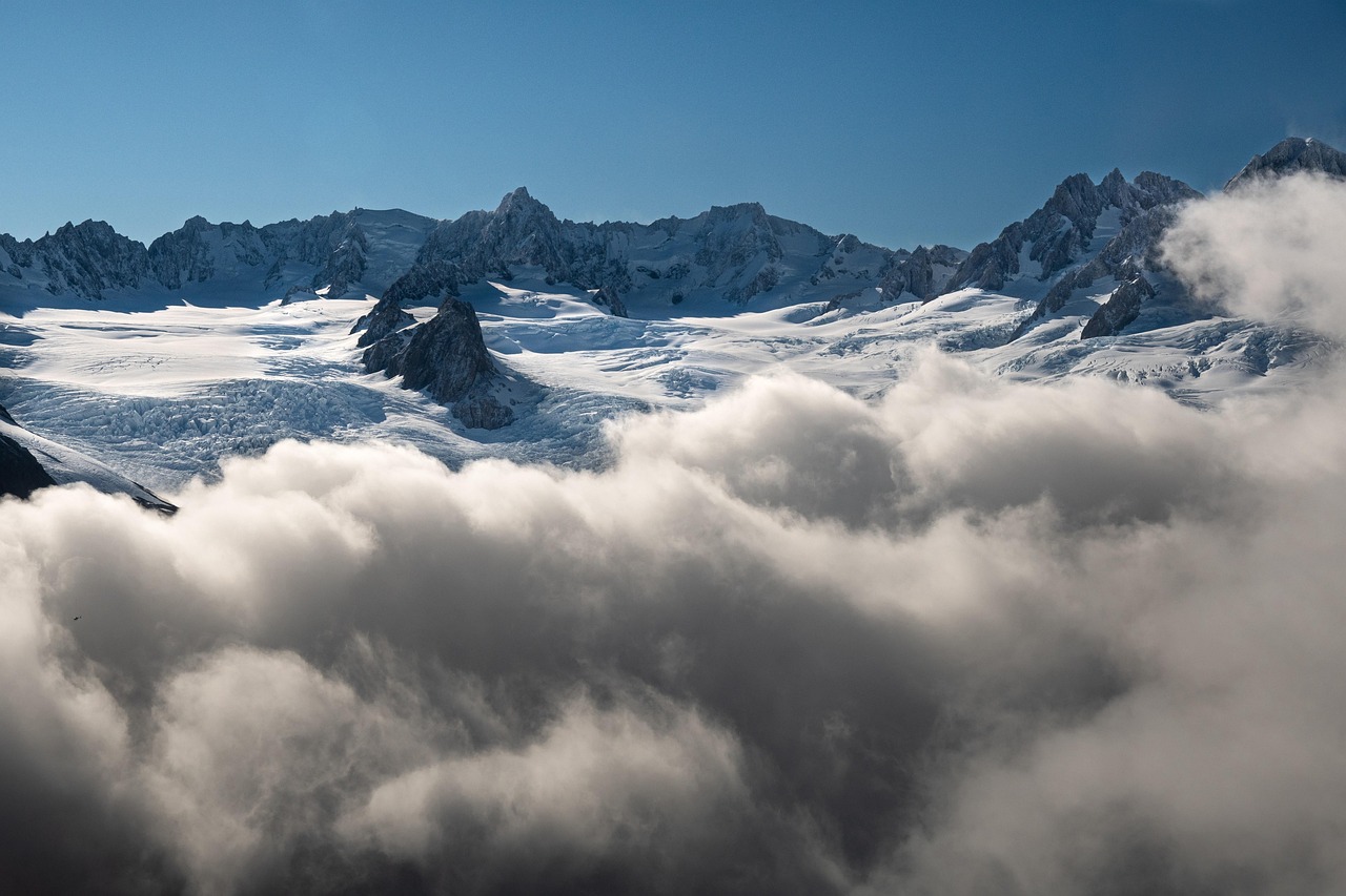 Close-up of ice formations on the glacier